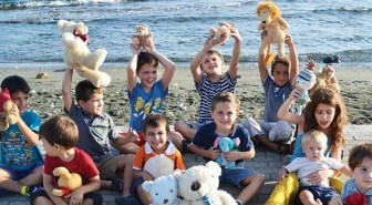 Kids help refugees with charity walk